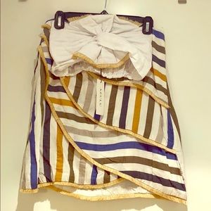 Azulu Linen Knot Front Crop Top, XS